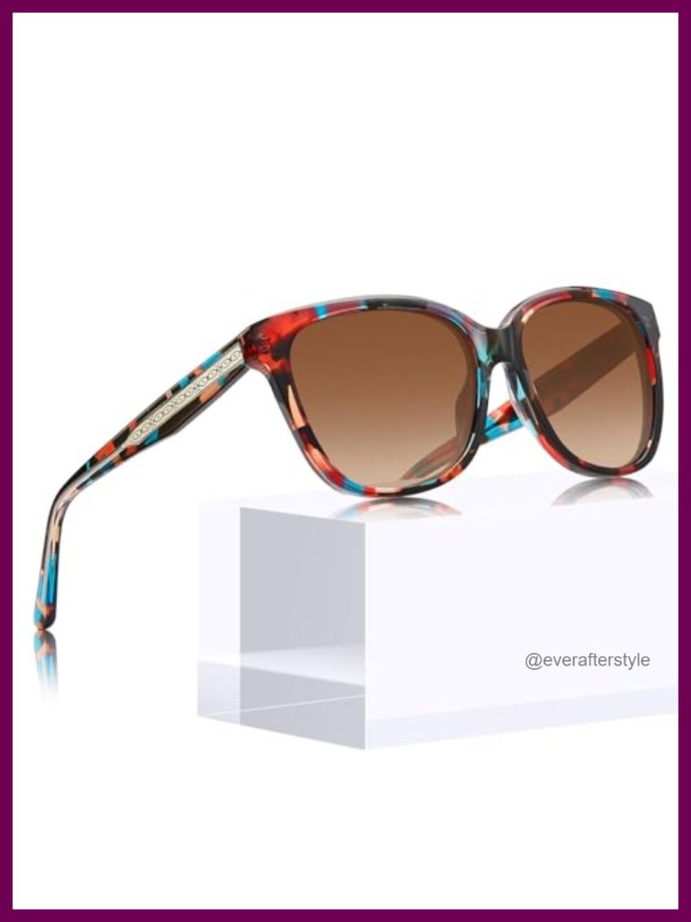 Square Polarized Sunglasses Acetate UV Protection Large Wrap Around